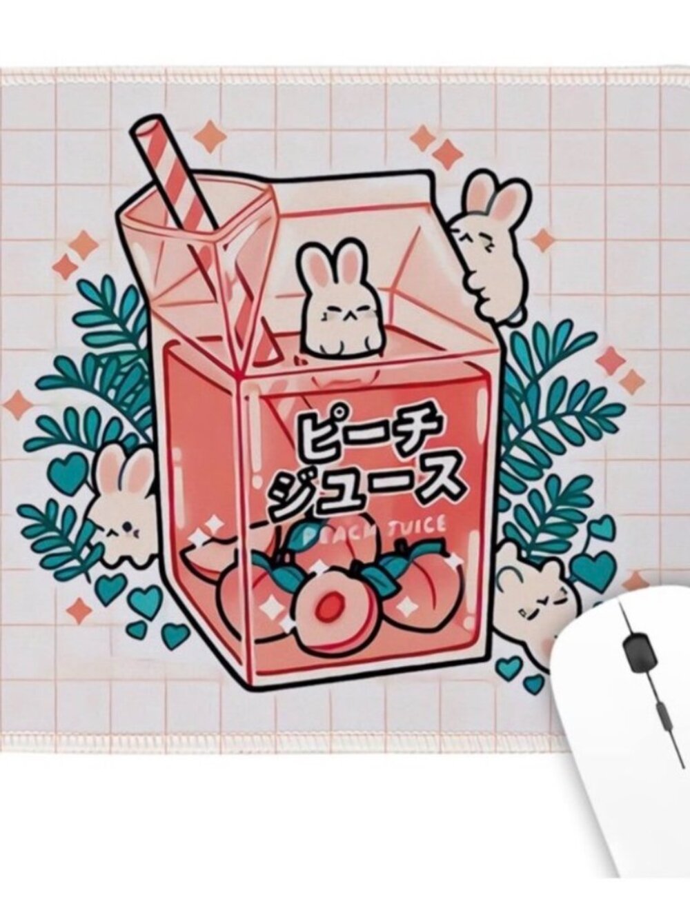 Kawaii Milk Girly Cute mouse pad for Women  for Computer with Stitched Edge  Sur